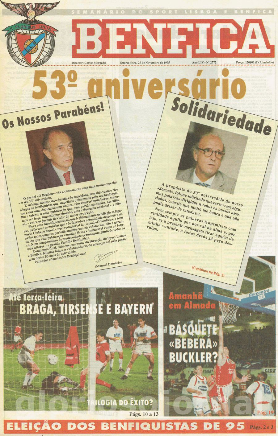 jornal o benfica 2772 1995-11-29